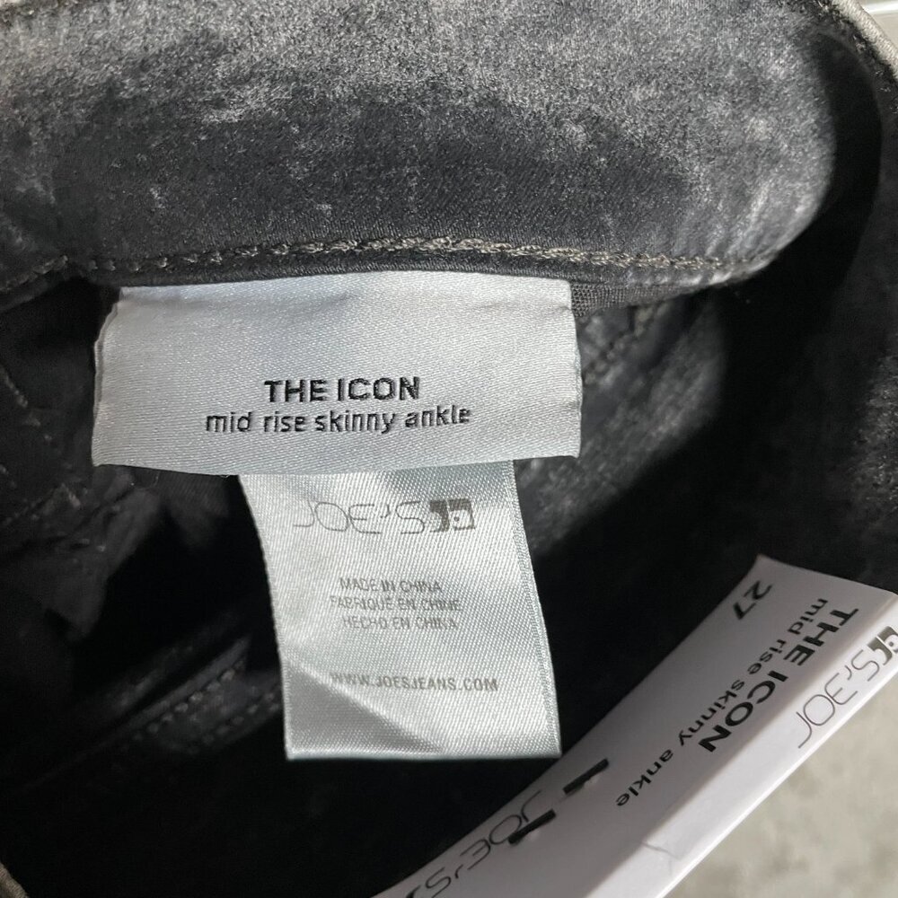 Joe’s Jeans The Icon Skinny Jeans Women’s Sz 27 Black Acid Wash NWOT Front Seam - Picture 7 of 10